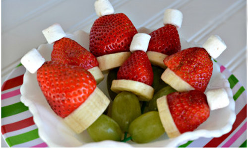 канапе "Новогодние шапочки"