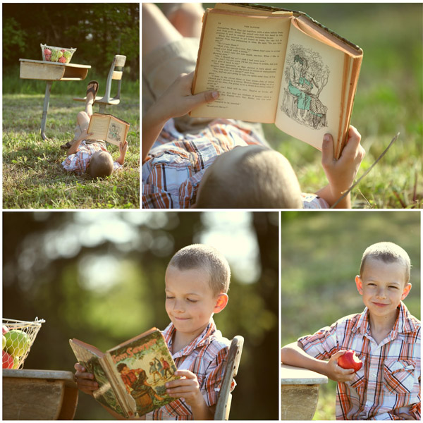 мальчик читает