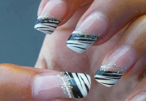 маникюр "зебра"