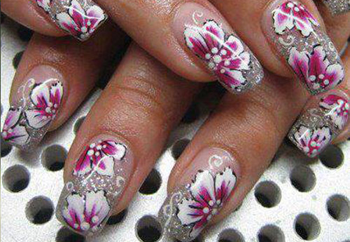 цветочный маникюр