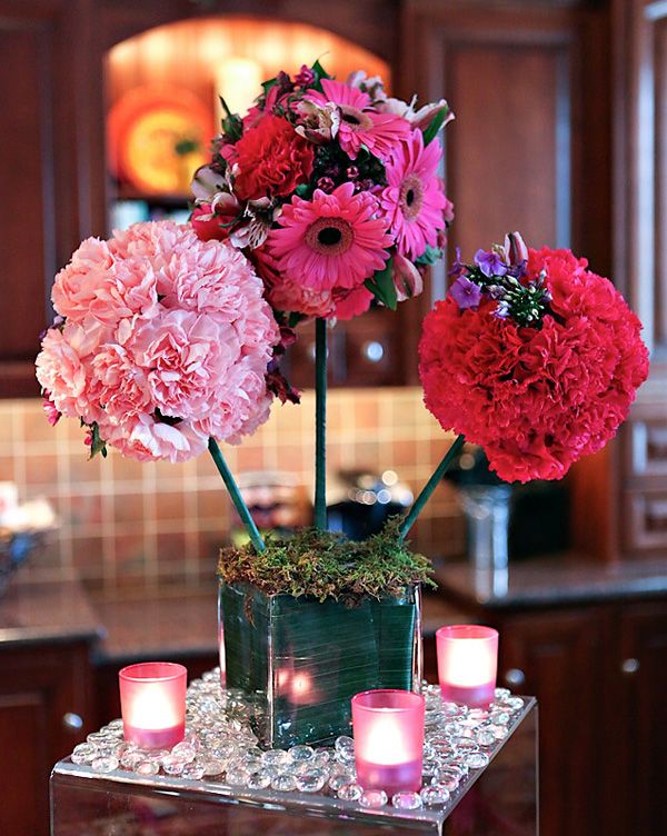 шары из живых цветов