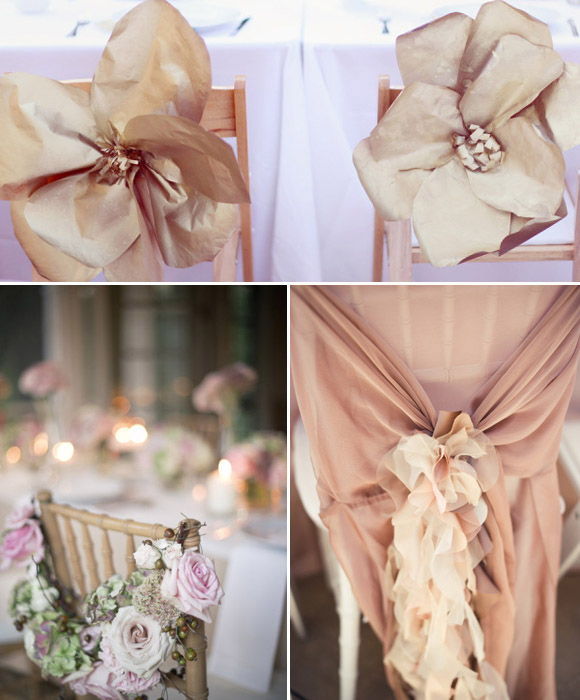 цветы для декора стульев