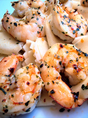 паста с креветками