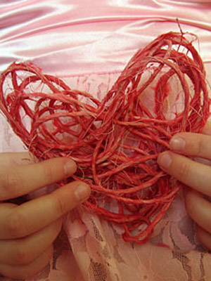 сердечко из шпагата