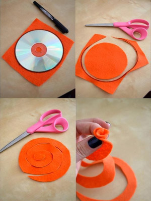 розы из войлока