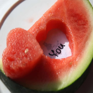 сердечко в арбузе