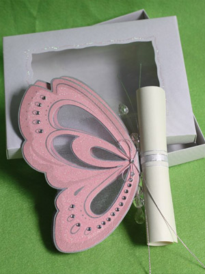 приглашение с бабочкой