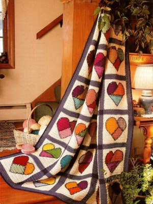 Сердечный плед