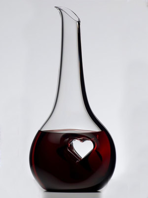 Сердечная бутылка вина 