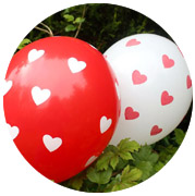 шарики с сердечкми