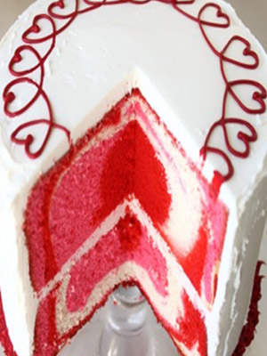 торт с сердцем