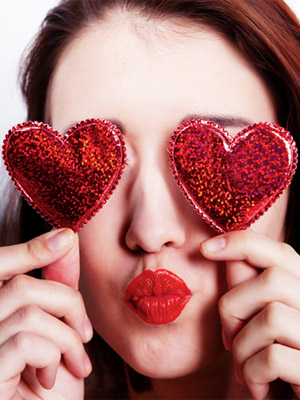 глаза сердечки