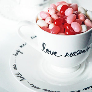 чашка валентинка