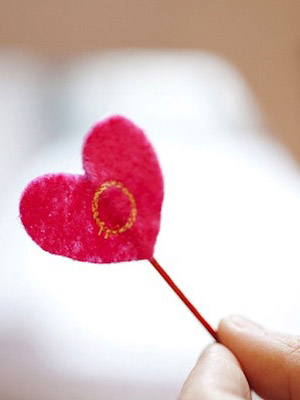 сердечко на палочке