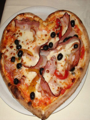пицца сердце