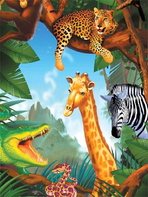 Панно с пейзажами джунглей