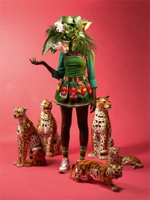 девушка куст