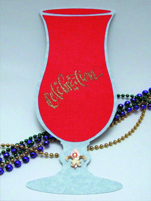 Пригласительная "Вино с вензелями"