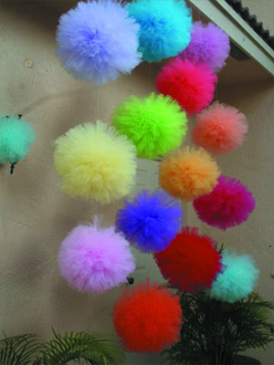 гирлянда из помпонов