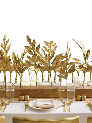 столовые приборы под золото