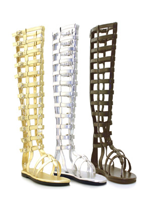 сандалии с высокой кожаной шнуровкой