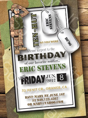 пригласительные "милитари"