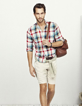 тонкая рубашка и классические шорты