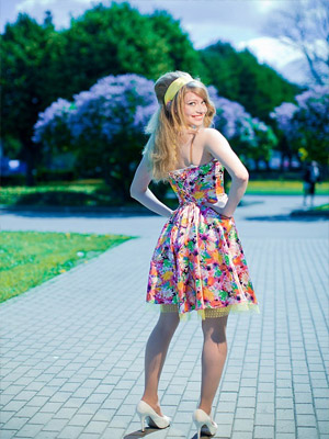 платье в цветок