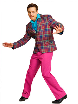 пиджак в яркую крупную клетку