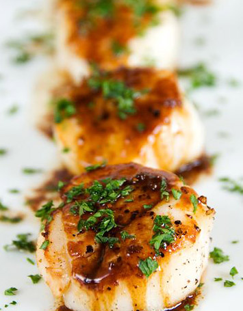 жаренные морские гребешки