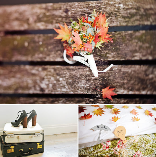 осенние листья на свадьбе