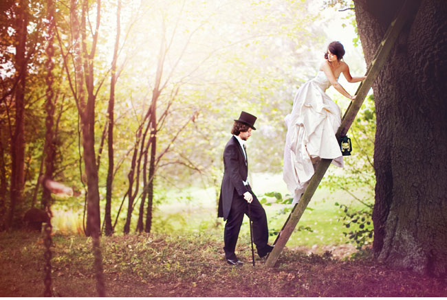 осенний лес на свадьбе