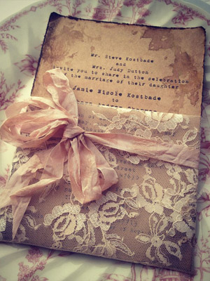 приглашения с кружевом