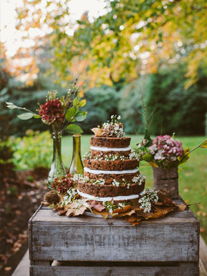 Свадебный торт в стиле бохо 