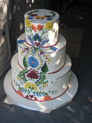 сдобные пироги, оформленные в этническом стиле