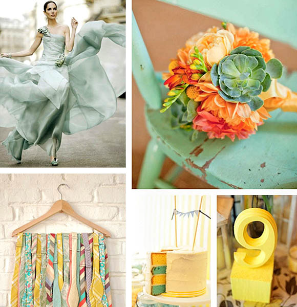 свадьба в зеленом цвете