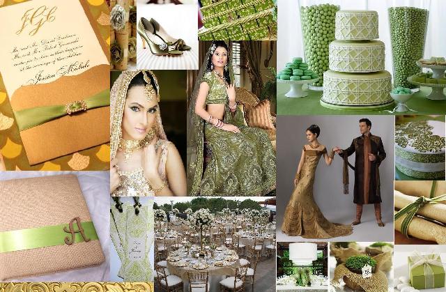 свадьба в зеленом цвете