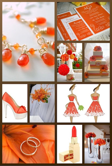 свадьба в оранжевом цвете