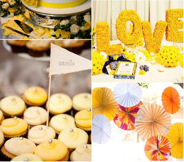 свадьба в желтом цвете