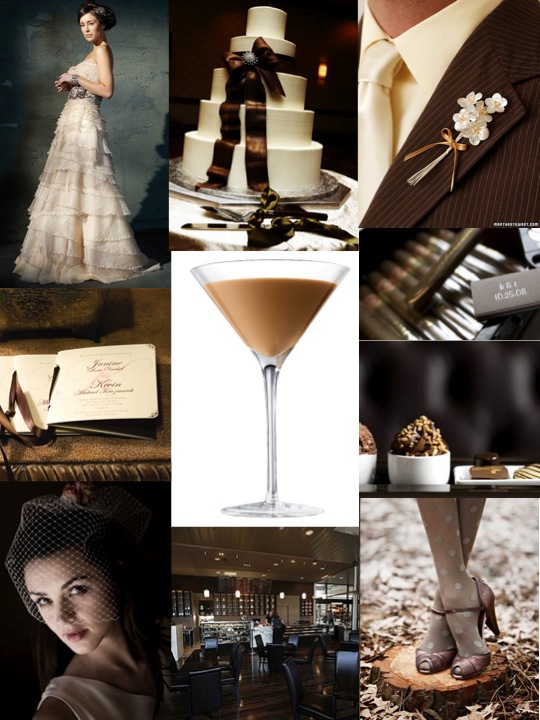 свадьба в коричневом цвете