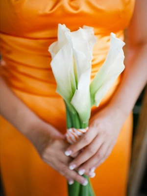 невеста на оранжевой свадьбе