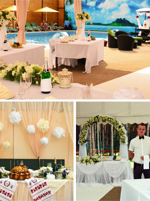 банкет у бассейна