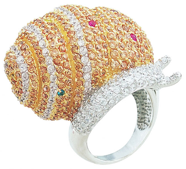 свадебные кольца в виде улитки