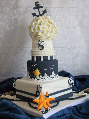 торт в морском стиле