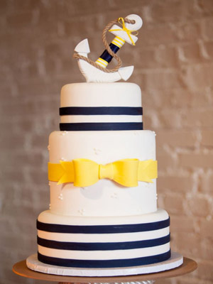 торт с якорем