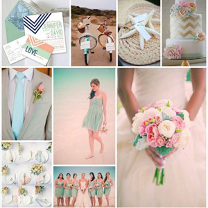 Цветовая гамма морской свадьбы