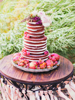 Торт в стиле рустик