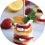 Сладкие канапе из блинчиков к Масленице