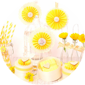 Бумажные круговые веера для декора